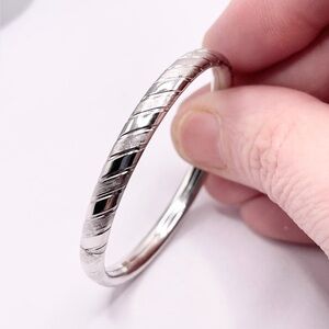 Child size Textured Sterling Silver Bangle Bracelet